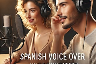 record a spanish voice over with male or female voice