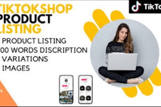 create SEO optimized tiktok shop product listings that sell