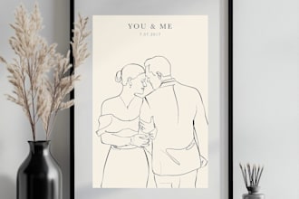 create a couple portrait for you and your partner