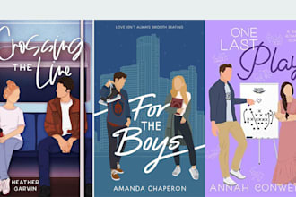 do romance book cover illustration, young adult novel cover and ebook cover