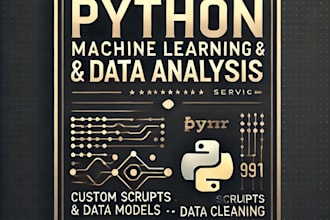 do python automation, data cleaning, and ml for your projects