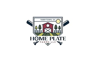 design awesome clean baseball and farming logo
