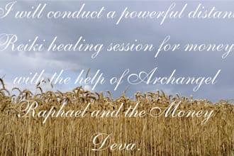 conduct a powerful distant reiki healing session for money
