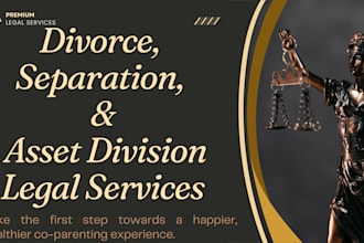 draft custom legal solutions for divorce, alimony, separation, asset division