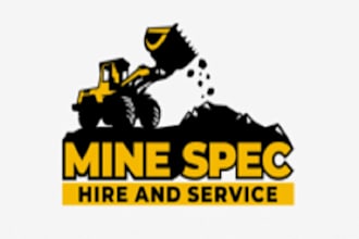 design modern equipment hire company logo