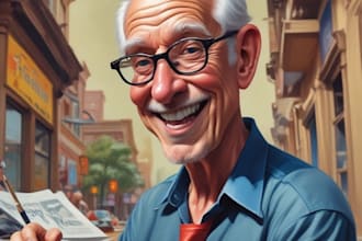 draw a funny caricature with my style