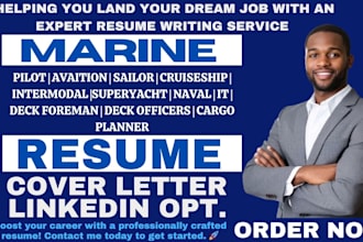 write marine, pilot, aviation, cruiseship, sailor, superyacht, intermodal resume