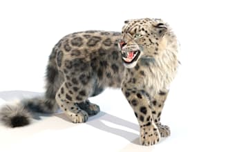 realistic 3d animal model 3d dragon model dog sculpt xgen animal fur hair
