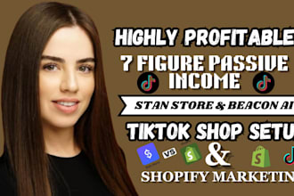 shopify store design tiktok shop shopify marketing stan store beacons ai payhip