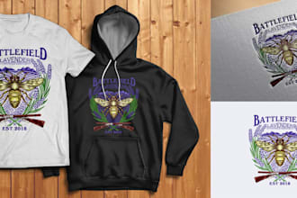 design battlefield lavender combine history and beauty logo