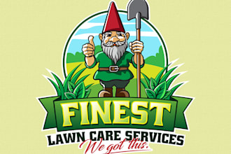 design unique lawn care service logo