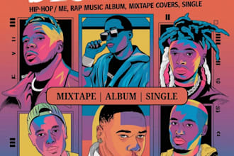 design unique album cover art, music artwork, mixtape and song cover