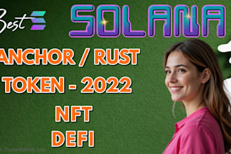 write solana program for tax token, defi, nft