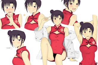 draw manga style art for you