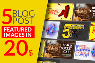 create 5 blog banners within 24 hours, blog featured image