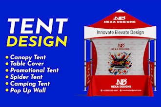 design a trade show canopy tent
