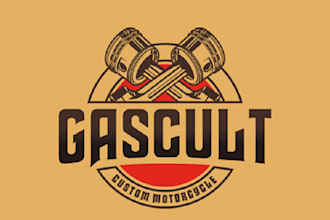 design super wrenches and motorcycles logo