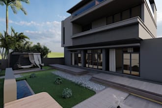 do realistic 3d landscape patio design rendering 3d urban environment design