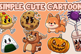 draw cute cartoon illustration