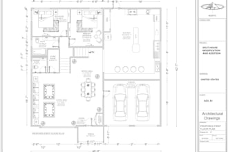 be your architect for floor plans, section, house permit drawings in autocad