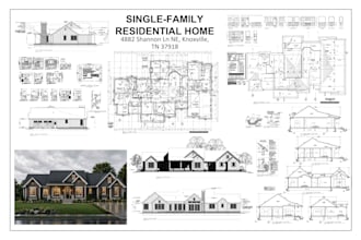 provide accurate autocad architectural drawings, floor plans n house permit plan