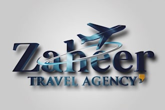 do creative 3d logo design with high quality