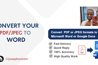 convert PDF and handwritten scanned PDF to word doc or docx