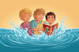 proofread, edit, format children book, cartoon book, cover book design for lulu