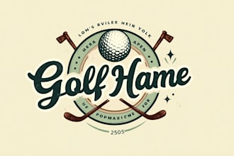 design unique golf logo with free revisions and vector file