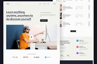 build elearning website, educational website, lms website, online course