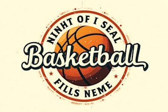 create awesome basketball logo with my own creative thinking