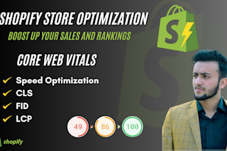 do shopify speed optimization and fix core web vitals lcp, cls, fid