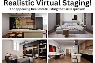 do realistic 3d virtual staging of real estate property listing