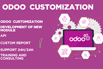 deploy, customize and develop new module in odoo and API integration
