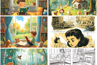 professional illusttrations and covers for books, children book,ebook,storybook
