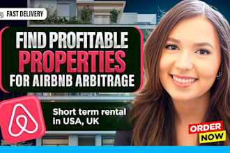 find profitable properties for airbnb arbitrage, short term rental in USA, UK