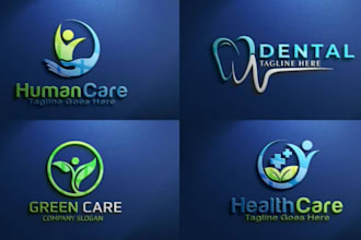 design health, wellness, clinic, medical, dental, or minimal logo