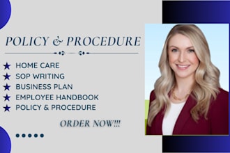 write policy and procedure home care health care and employee handbook iso27001
