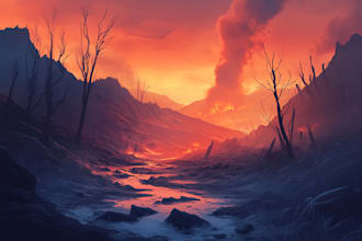 make a background illustration and environment concept art