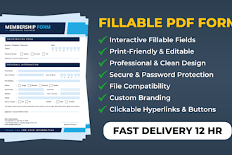 make professional fillable PDF form with interactive fields