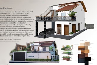 accurate 3d architecture with detailed drawing design