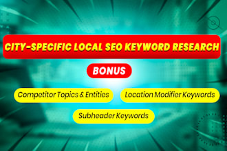 research city specific local SEO keyword