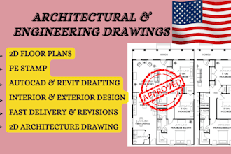structural drawing, mep stamp 2d floor plan pe stamp all architectural permit