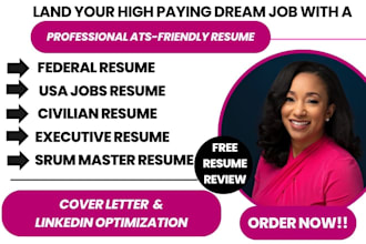 write a federal resume, executive resume, scrum master, military, usajobs resume