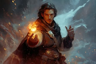create an dnd character art and oc character