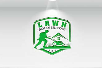 design perfect lawn logo to fast and affordable