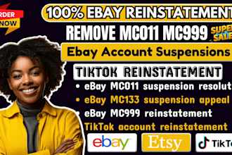 resolve mc011 mc133 ebay suspension, ebay tiktok reinstatement, mc999, appeal