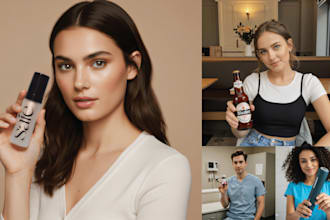 create ai lifestyle images of models holding your product