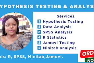 statistical hypothesis testing and analysis using r spss jamovi minitab