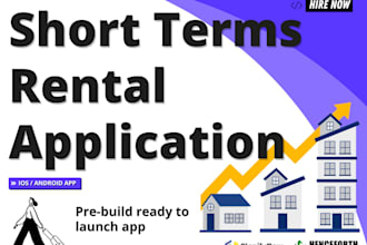 build vacation rental website, mobile app, airbnb, travel n hotel ios android